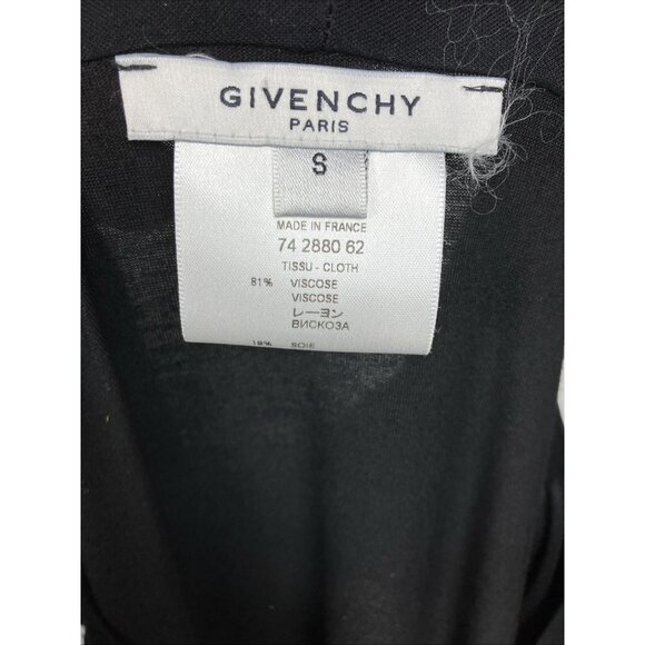 S Givenchy Bow Shoulder Stretch Cocktail Pencil Dress Black - Picture 4 of 6